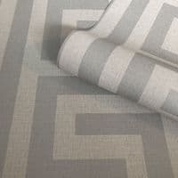 Belgravia Giorgio Greek Key Soft Silver 8109 Wallpaper